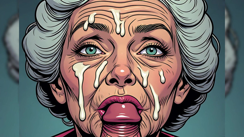 AI Porn: Vintage Cartoon Style Facials