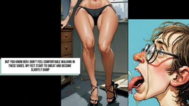 Fetishist Sexy Nun. Comic. a Visual Novel. Foot Fetish