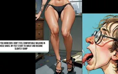 Fetishist Sexy Nun. Comic. a Visual Novel. Foot Fetish