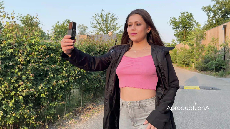 AproductionA: Serina Gomez Lost in Holland Wetting Jeans Outdoors