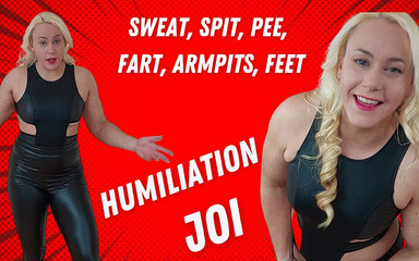 Thumbnail of Sweat, pee, armpits, feet, farts, humiliation JOI (full video)