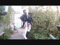 Henry029: In women's things with a doll