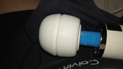 Big Daddy Dommmm: Hitachi wand vibrating my dick through my boxers