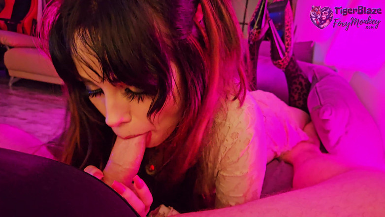 TigerBlazeFoxyMonkey: Hot Wife in Leopard Stilettos &amp; Heavy Makeup Takes My Cock...