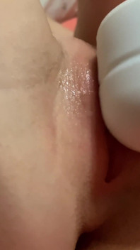 A Young Brunette Masturbates and Cums From a Toy, Female Orgasm