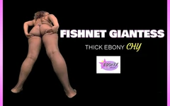 Fishnet Giantess - Gruby murzynka BBW Chy Ass Worship & Sexy Posing