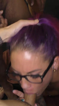 Debüt, bukkake Gesichtsbesamungen für Natalie Lea 2