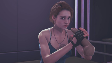 Waifu club 3D: Jill Valentine szarpanie twarzy kutasa