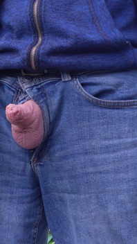 Tiny Cock Growing Bigger and Cumming Outdoors, Leather Jacket and Jeans - Rockard Stepdaddy
