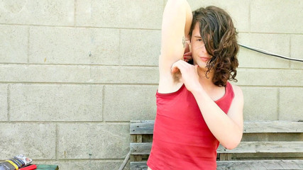 Sara B: Hairy armpit fetish