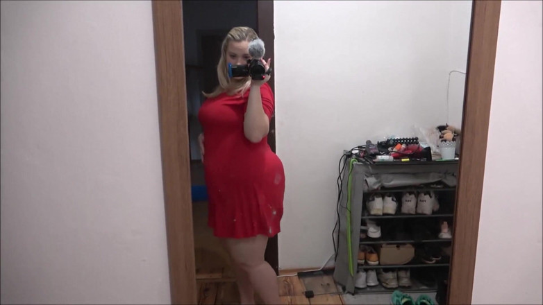 Bootyass Girl: Obrovský zadek baculatý šuká velké dildo