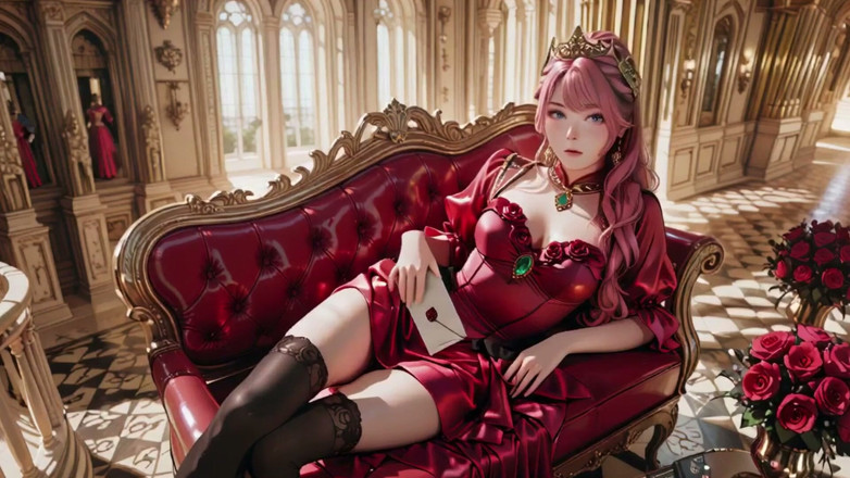 Seraphina Vale: Crimson Throne: Pertabalan malas permaisuri berambut merah jambu