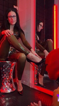 Latex godin voet- en hielaanbidding
