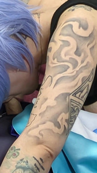 Cuplu real cu costume futai pasional și supt reciproc (cosplay Rem și Felix De la Re: zero)