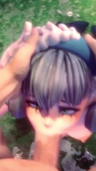 Melia Xenoblade Gets Her Face Fucked and Ends with a Mouthful of Cum POV
