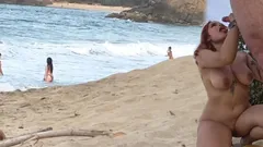 Big Ass Colombian Latina Gets Naughty on a Nude Beach While Strangers Watch
