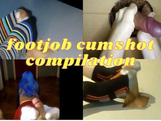 Mamo sexy: Footjob cumshot compilation