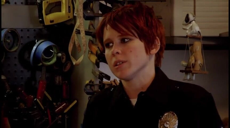 Radical Lesbian: Hard female cop is using a woman