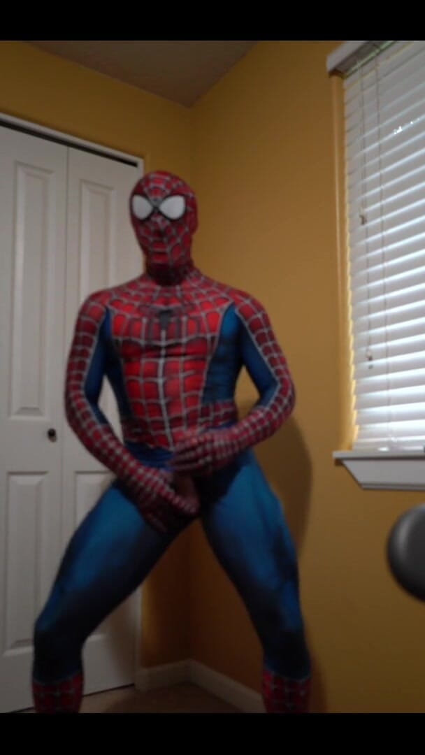 Reese Rideout: Cumming in a Spider Man Costume