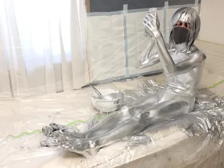 Серебряный бодиарт 2