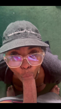 Nerdy Goth Girl Gets on Her Knees for a POV Blowjob