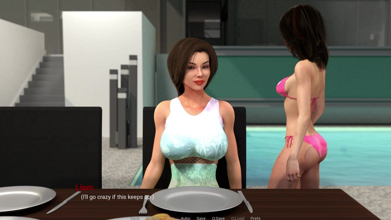 3D Cartoon Porn: Evden uzakta 6: Eva'nın ayakla mastürbasyonu ve masanın altında mastürbasyonu