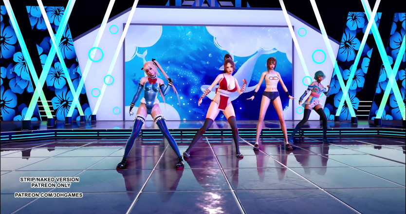 3D-Hentai Games: Lalal gorący taniec DOA Mai Shiranui Marie Rose Misaki Tamaki