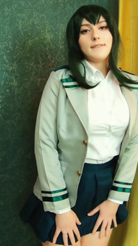 Tsuyu asui dari hero academia menggodamu dengan pantat montoknya