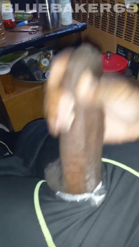 Another Big Black Uncut Dick Jerkoff and Cum Shot Vid