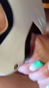 MILF with Pantyhose, High Heels, Perfect Tits and Big Ass Gives Blowjob with Cum in Mouth