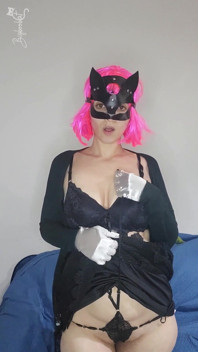 Hear My Moans as I Masturbate with My Kitty Mask and Tits