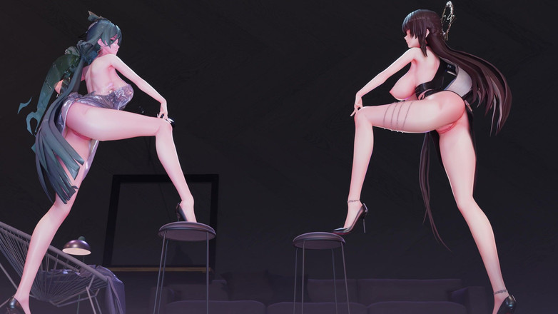 MikuMotion: Mmd brave girls-rollin', tarian pasangan, tarian Korea, pakaian dalam, striptis