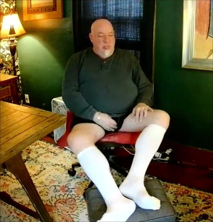 beardaddychub: Bear Stepdaddy Chub Shoots While Jerking in Jock