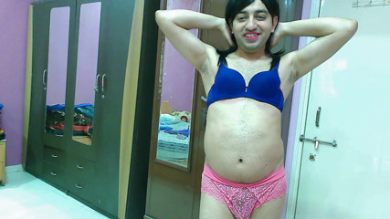 Cute & Nude Crossdresser: Cute and Nude sissy crossdresser femboy Sweet Lollipop masturbation and...