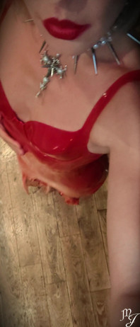 Red Latex Dress