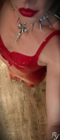 Red Latex Dress