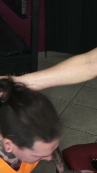 Italian Mistress Ludovica Quenches Thirsty Prison Slave Maz Morbid's Cravings with Direct Piss Sipping From Her Pussy