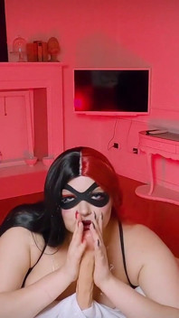 Cum desirous Harley Quinn crazy bukkake