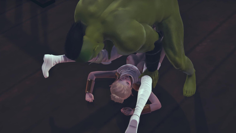 Waifu club 3D: Orc bite est trop grosse pour cette chatte