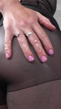 Naolejované Sheer Oblečení & Punčocháče Tease & Foot Job