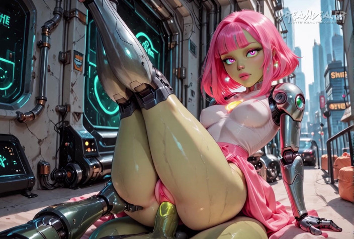 DreamDealer: Alyxa la dea aliena ti mostra in giro per cybertown -...