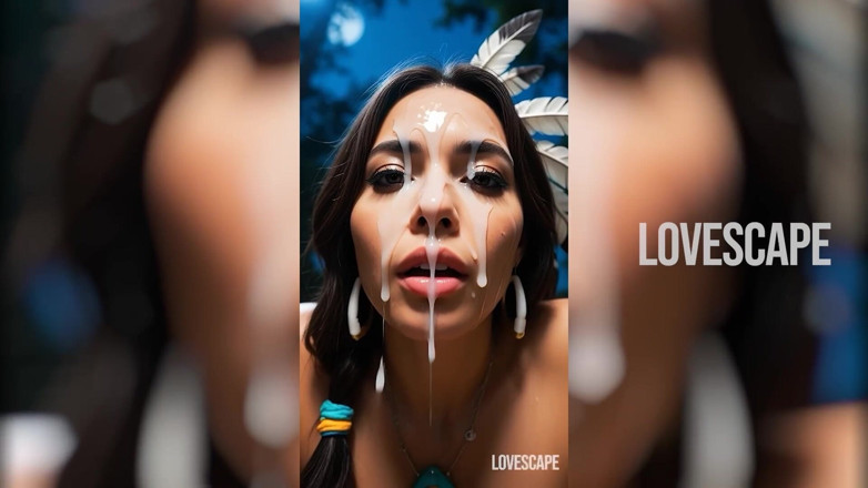 Lovescape: Moonlit Shibari šukání s nativní krásou (ai Gen)