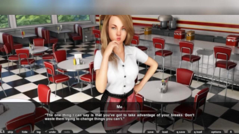 3DXXXTEEN2 Cartoon: Three sexy waitresses and no customers. 3D porn cartoon sex
