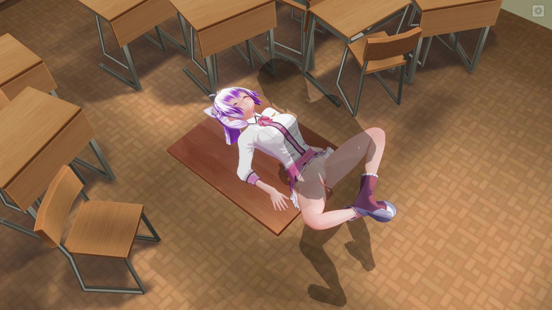 H3DC: Studentă 3D HENTAI futută în curul de pe masă