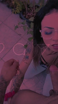 Best poV- sorellastra sfidata a succhiare all'aperto