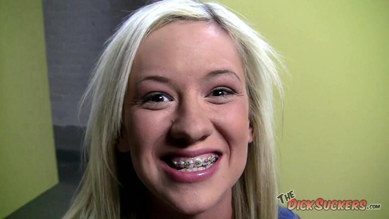 The Dick Suckers: Kaylee Hilton Blonde Brace Face with Big Fake Tits Gets...