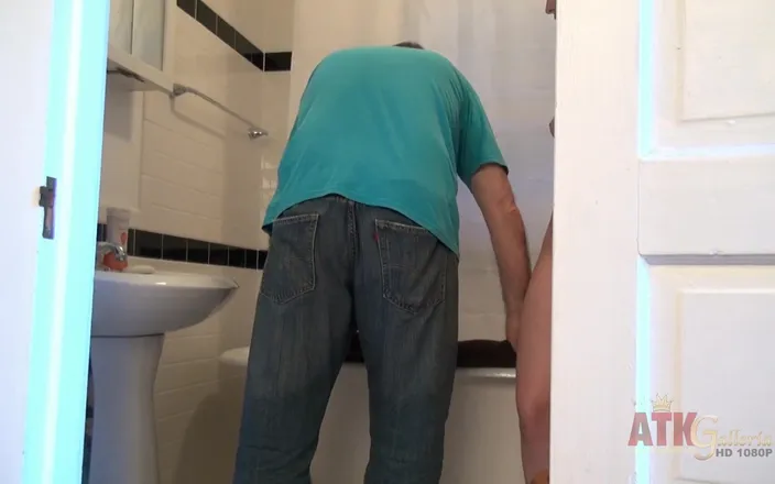 ATKIngdom: Bryn Blayne poses in the bathroom