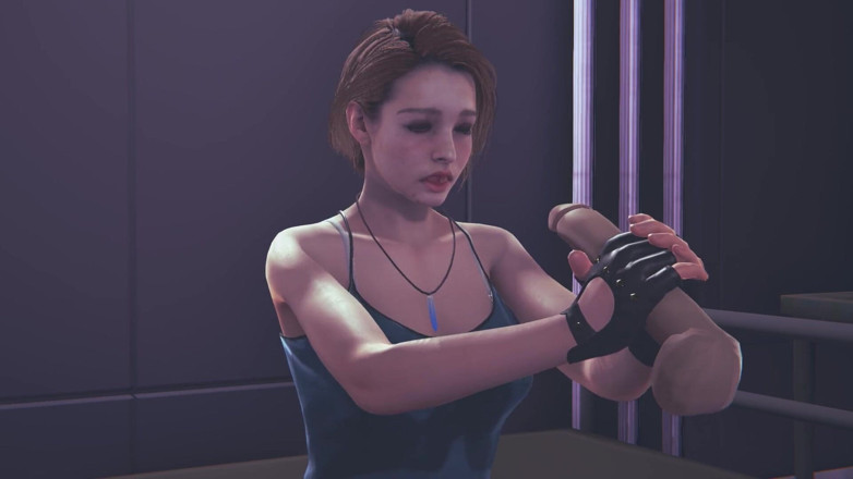 Waifu club 3D: Jill Valentine jerking your cock facial
