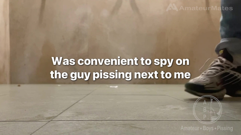 AmateurBoysPissing: Peeking, Peeing, Flashing, Teasing at Public Urinal