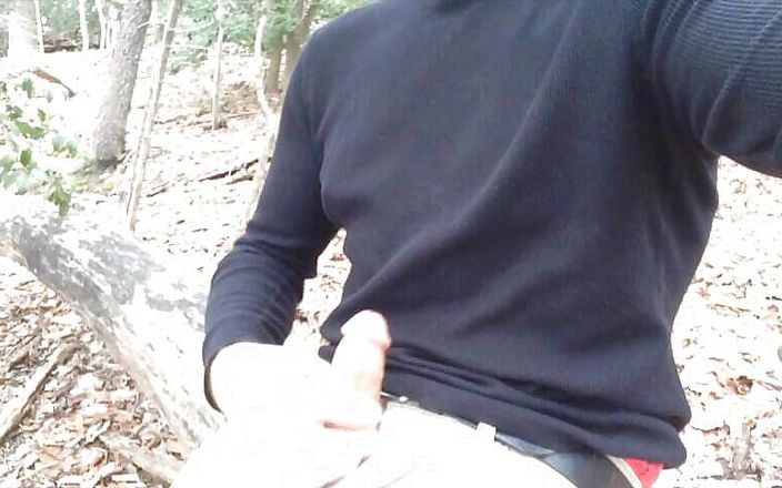 Tjenner: Jerking in the Woods by the Lake, Good Cumshot and...